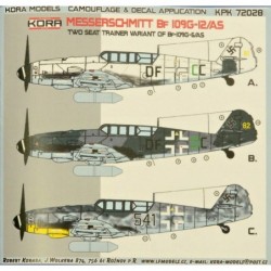 Messerschmitt Bf 109G-12/AS Two seat trainer (3x camo) - Kora KPK 72 028