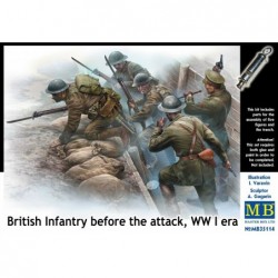 British Infantry before the attack WWI (5fig) - Master Box MB35114