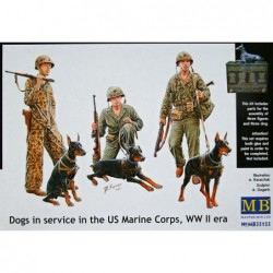 Dogs in service US Marine Corps WWII (6 fig.) - Master Box MB35155