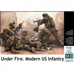 'Under Fire', Modern US Infantry (4 fig.) - Master Box MB35193