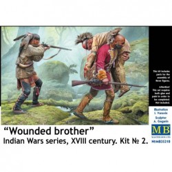 Wounded brother, Indian Wars series (3 fig.) - Master Box MB35210