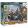 German Motorcycle R-12 - Zvezda Wargames (WWII) military 6142