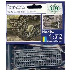 Tracks for light tank T-26 (plastic) - Unimodel 401