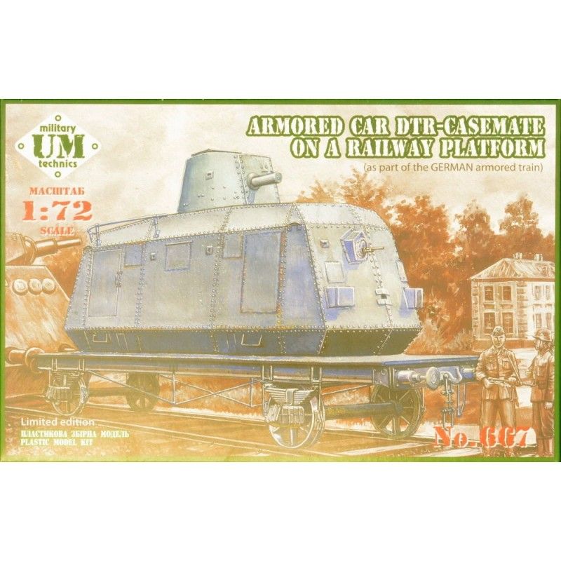 Armored Car DTR-Casemate on Railway Platform - Unimodel 667