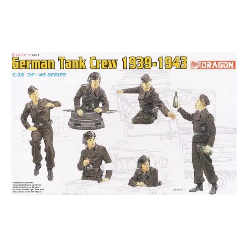 GERMAN TANK CREW 1939-1943 - Dragon Model Kit figurky 6375