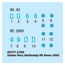 Italian Navy Battleship RN Roma 1943 - Trumpeter 05777