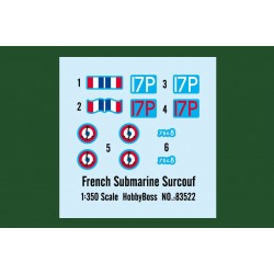 French Submarine Surcouf - Hobby Boss 83522