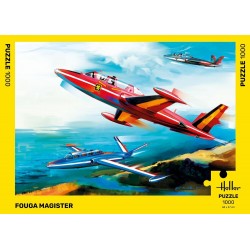 Fouga Magister - puzzle 1000 dílků - Heller