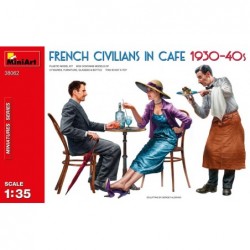 French Civilians in Cafe 1930-40's (3 fig.) - MiniArt 38062