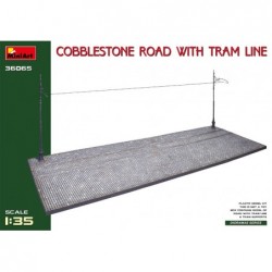 Cobblestone Road w/Tram Line (Injection Mold) - MiniArt 36065