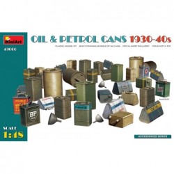 Oil&Petrol Cans 1930-40s (36 pcs., w/ decals) - MiniArt 49006