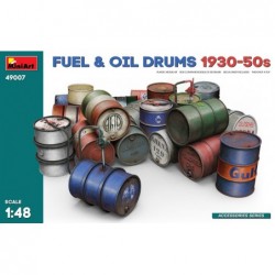 Fuel & Oil drums 1930-50s (20 pcs.,w/ decals) - MiniArt 49007