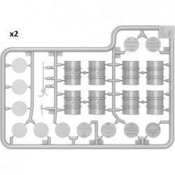 Fuel & Oil drums 1930-50s (20 pcs.,w/ decals) - MiniArt 49007
