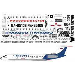 Obtisky Tupolev Tu-134 Pulkovo airlines pro Veb Plasticart - BSmodelle BSM100018