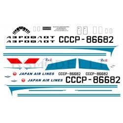 Obtisky Iljušin Il-62 Aeroflot (classic) / Japan Air Lines pro Veb Plasticart - BSmodelle BSM100023