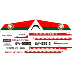 Obtisky Tupolev Tu-154 Belarus Government pro Veb Plasticart - BSmodelle BSM100027