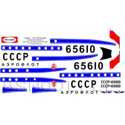 Obtisky Tupolev Tu-134 Aeroflot pro Veb Plasticart - BSmodelle BSM100054