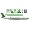 Obtisky Douglas DC-8 T.A.I. pro Veb Plasticart - BSmodelle BSM100492