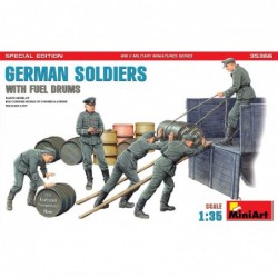 German Soldiers w/ fuel drums (5 fig.) - MiniArt 35366