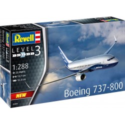 Boeing 737-800 - obsahuje barvy a lepidlo - Revell ModelSet 63809