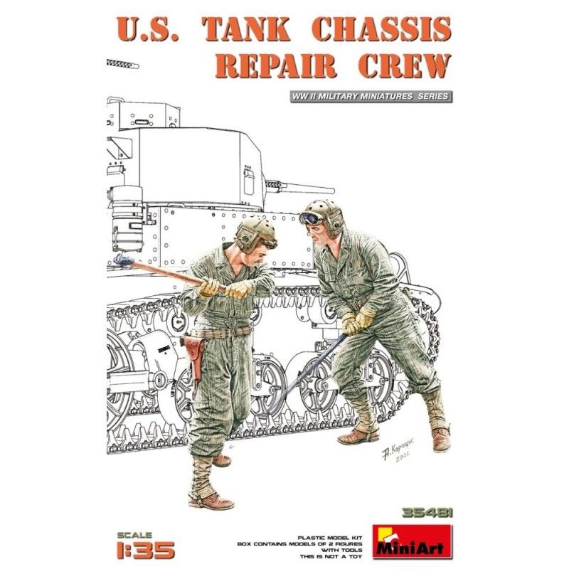 US Tank Chassis Repair Crew (2 fig.&tools) - MiniArt 35481