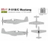 P-51B/C Mustang Joy Pack (3-in-1, 2x Malcom canopy, 1x P-51B canopy, bez obtisků) - AZ model 7708