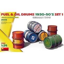 Fuel & Oil Drums 1930-50's German Type, Set 1 - MiniArt 24009