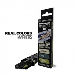 AK RC MARKERS Set - WWII AXIS AIRCRAFT COCKPIT COLORS - SET 3 REAL COLORS MARKERS