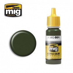 ACRYLIC COLOR RAL 6003 Olivgrün Opt. 1 Acrylic Paints (17 ml) - AMMO Mig 0001