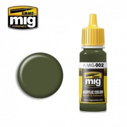 ACRYLIC COLOR RAL 6003 Olivgrün Opt. 2 Acrylic Paints (17 ml) - AMMO Mig 0002