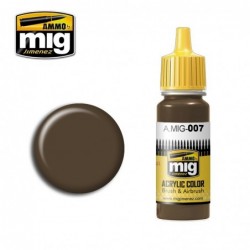 ACRYLIC COLOR RAL 7017 Dunkelbraun Acrylic Paints (17 ml) - AMMO Mig 0007