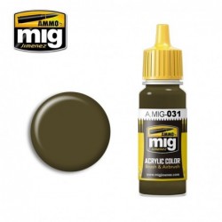 ACRYLIC COLOR Spanish Green-Khaki Acrylic Paints (17 ml) - AMMO Mig 0031