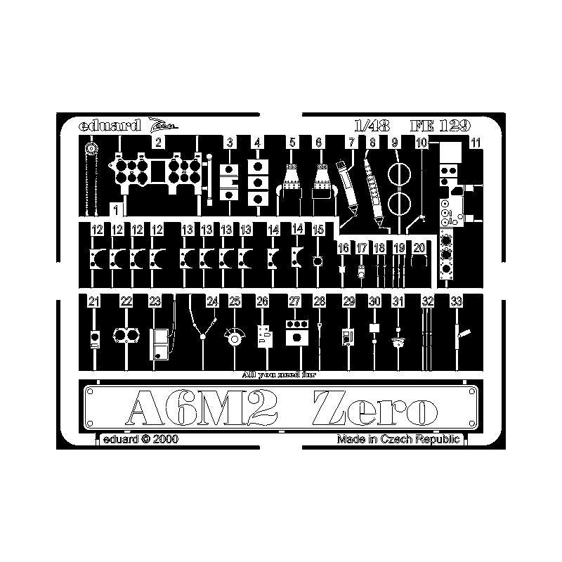1/48 A6M2 Zero for HASEGAWA kit - Eduard FE129
