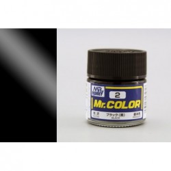 Mr. Color 002 - Black - Černá (10ml) - Gunze C002