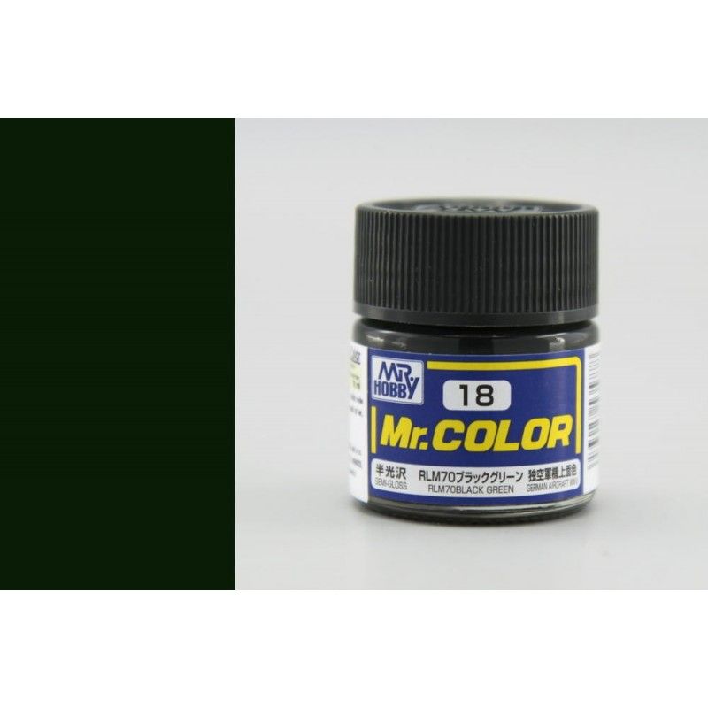 Mr. Color 018 - RLM70 Black Green - Černo zelená (10ml) - Gunze C018