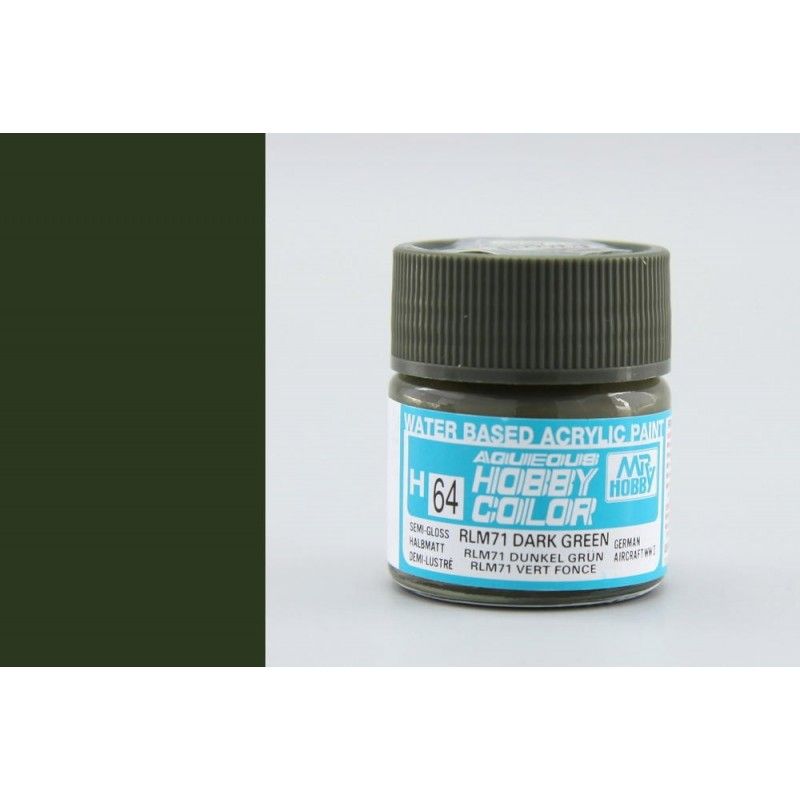 Aqueous Hobby Color - RLM71 Dark Green - Tmavá zelená (10ml) - Gunze H064