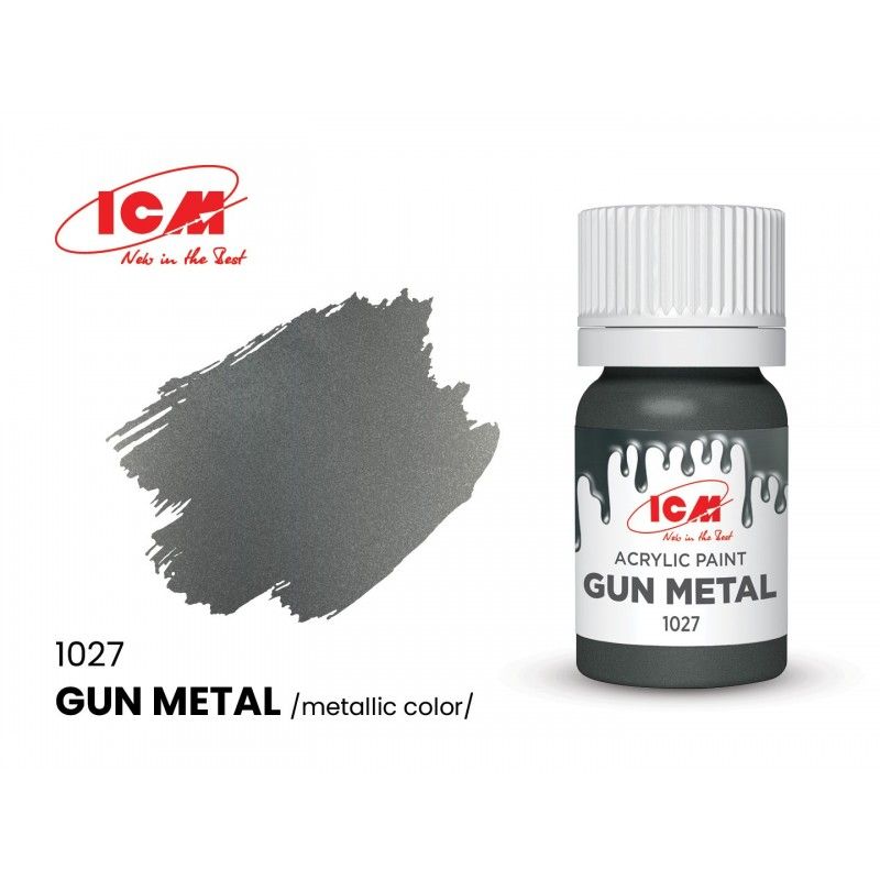 ICM Gun metal 1027 - bottle, 12 ml