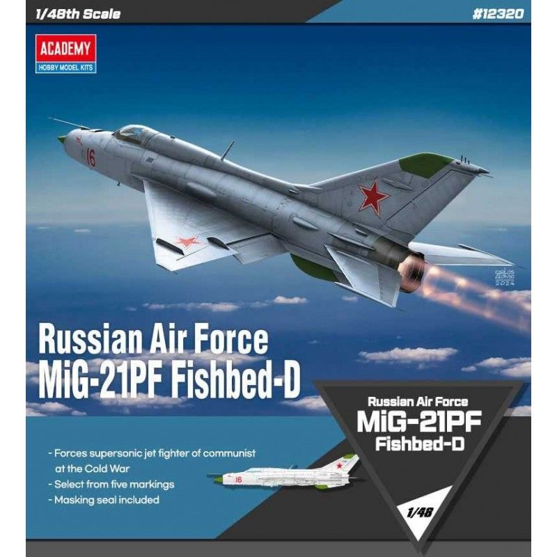 Russian Air Force MiG-21PF Fishbed-D - Academy Model Kit 12320