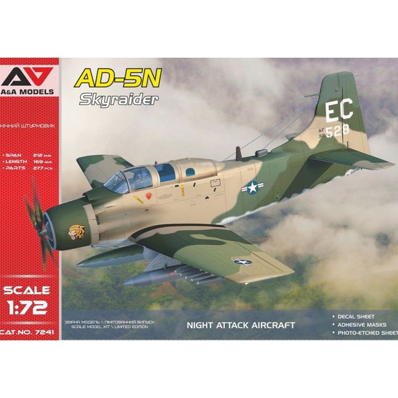 AD-5N Skyraider 'Night Attack' (4x camo) - A&A Models 7241