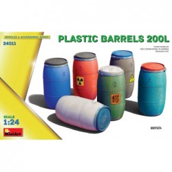 Plastic Barrels 200L (6 pcs.) - MiniArt 24011