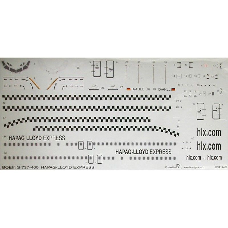 Obtisky pro Boeing 737-400 Hapag-Lloyd (MINICR.) - BOA14409
