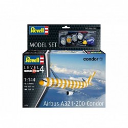 Airbus A321-200 "Condor" - obsahuje barvy a lepidlo - Revell ModelSet 63788