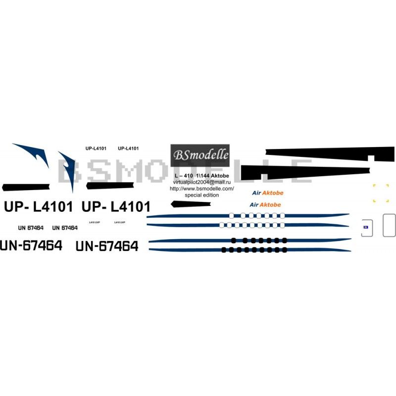 Obtisky Let L-410 Turbolet Air Actobe - BSmodelle BSM144068