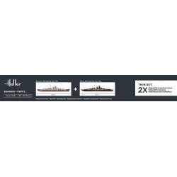 Bismarck + Tirpitz Twinset - obsahuje barvy a lepidlo - Heller STARTER KIT 55078