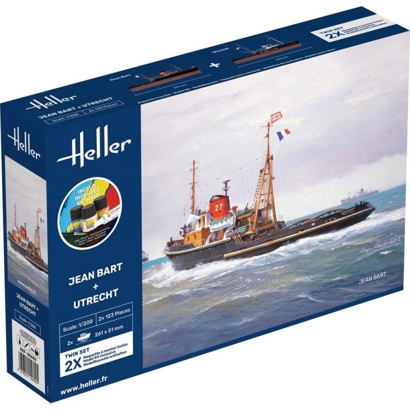 Jean Bart + Utrecht Twinset - obsahuje barvy a lepidlo - Heller STARTER KIT 55602