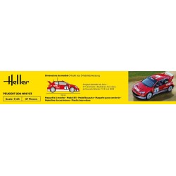 Peugeot 206 WRC'03 - obsahuje barvy a lepidlo - Heller STARTER KIT 56113