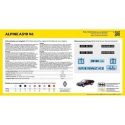 Alpine A310 - obsahuje barvy a lepidlo - Heller STARTER KIT 56146