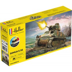 Somua S35 - obsahuje barvy a lepidlo - Heller STARTER KIT 56875