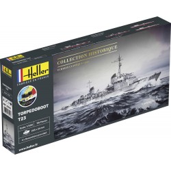 Torpedoboot T23 - obsahuje barvy a lepidlo - Heller STARTER KIT 57011