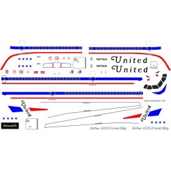 Obtisky Airbus A-320 United Airlines - BSmodelle BSM144522